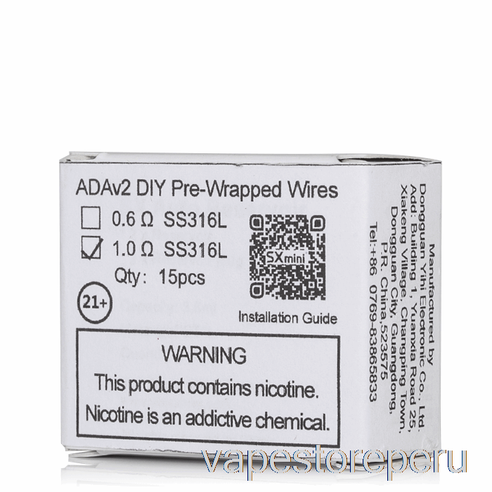 Vape Peru Yihi Sxmini Ada V2 Diy Cables Preenvueltos Bobinas De 1.0ohm